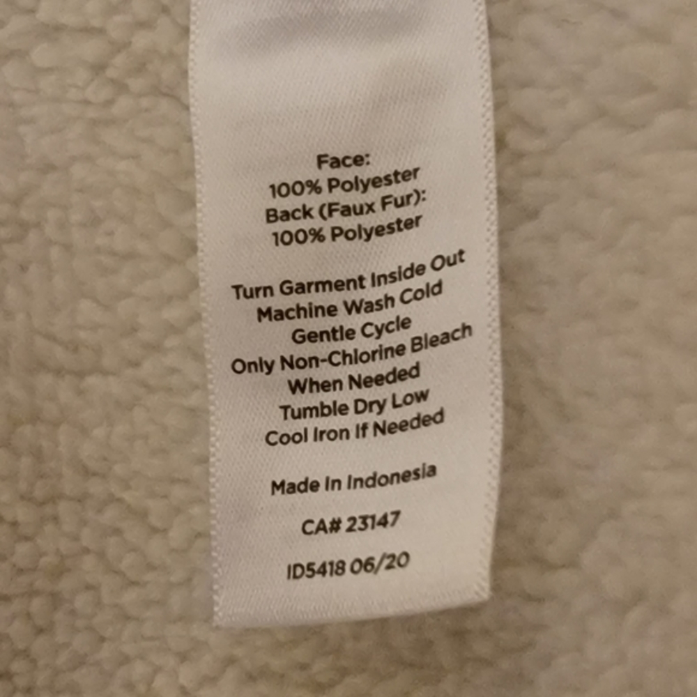 TALBOTS Blue White‎ Sherpa Yoke Trim Jacket Women's XS EUC - Picture 7 of 12